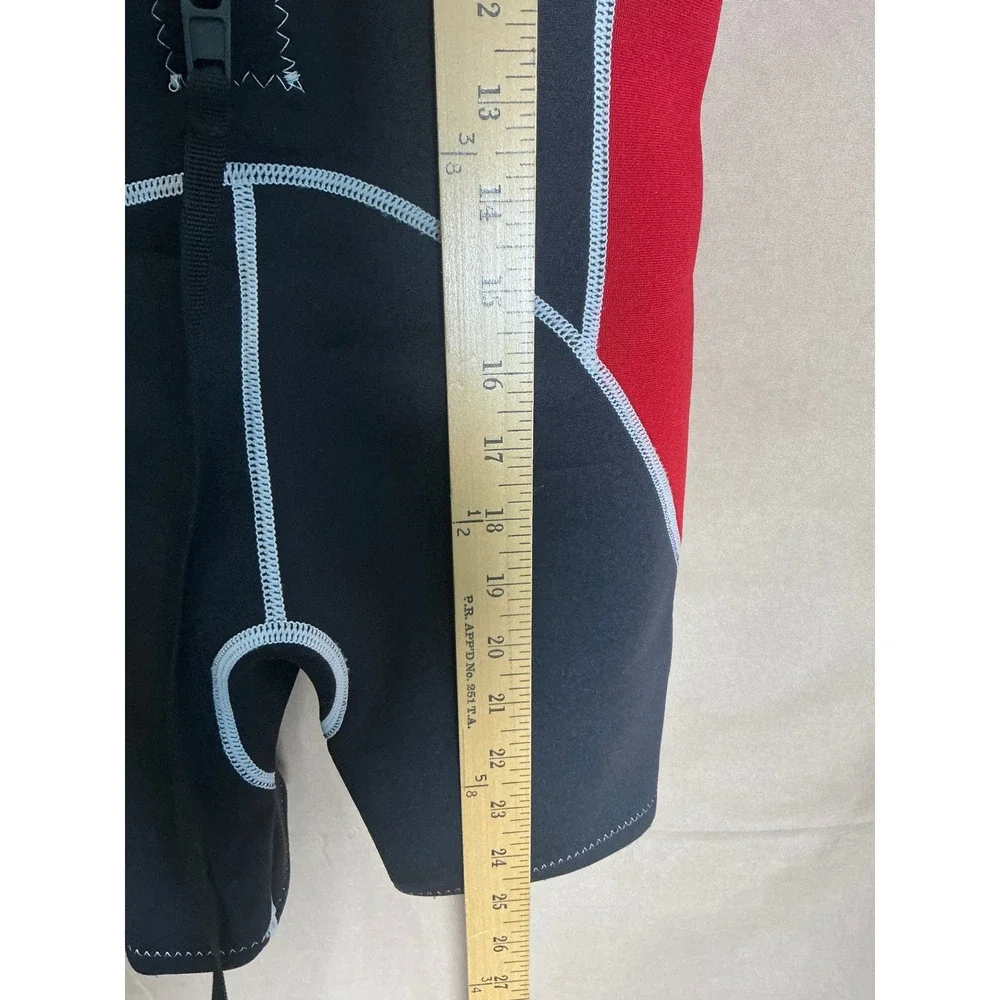 Yikayin Wetsuit Kids Unisex XS Red Black Excellent 2.5mm Thermal Shorty Neoprene